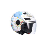 AXOR KIOTO BOOM CASCO JET DE MOTO BLANCO