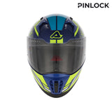 ACERBIS X-WAY GRAPHIC 210 CASCO AVENTURO DE MOTO AZUL AMARILLO