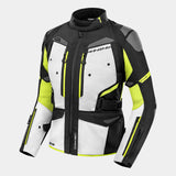 SHIMA DUNE TEXTILE JAQUETES DE MOTO SENYORA NEGRE BLANC GROC