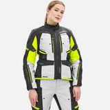 SHIMA DUNE TEXTILE JAQUETES DE MOTO SENYORA NEGRE BLANC GROC