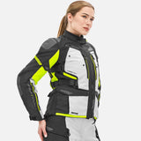 SHIMA DUNE TEXTILE JAQUETES DE MOTO SENYORA NEGRE BLANC GROC