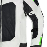 R-TECH SPIRAL MESH CHAQUETA DE MOTO VERANO HOMBRE GRIS FRIO NEGRO VERDE FLUO