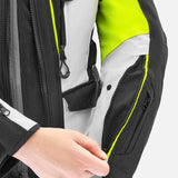 SHIMA DUNE TEXTILE JAQUETES DE MOTO SENYORA NEGRE BLANC GROC