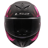 LS2 FF820 RAPID III POPPIES INTEGRAL CASCO DE MOTO NEGRO ROSA