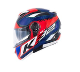 KAPPA KV32 Orlando Moto Seguridad Modular Casco Matt Azul Rojo - CASCO