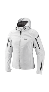 IXON BURNING Mujer Textil Motocicleta Chaqueta Gris Claro