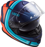 LS2 FF800 STORM SLANT MATT BLUE FL.ORANGE - SECURTEX MOTOR S.L (t/a MaximoMoto)
