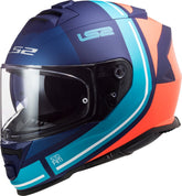 LS2 FF800 STORM SLANT MATT BLUE FL.ORANGE - SECURTEX MOTOR S.L (t/a MaximoMoto)