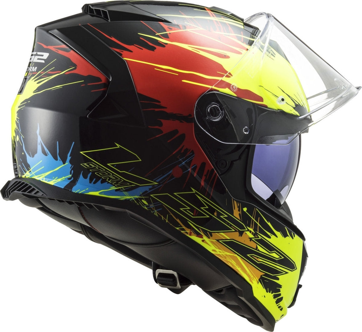 LS2 FF800 STORM DROP BLACK YELLOW RED - SECURTEX MOTOR S.L (t/a MaximoMoto)