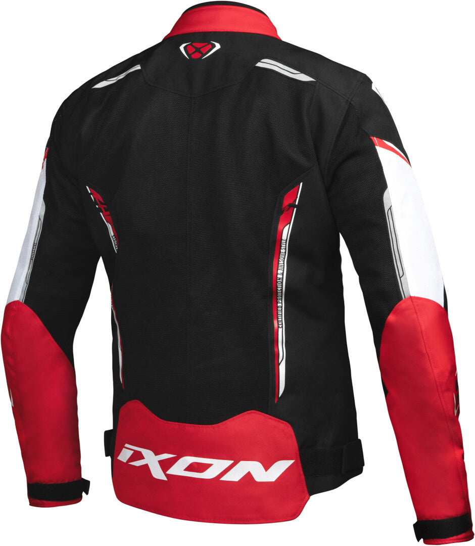 IXON STRIKER AIR WP Moto Textil Hombre Chaqueta Negro Blanco Rojo