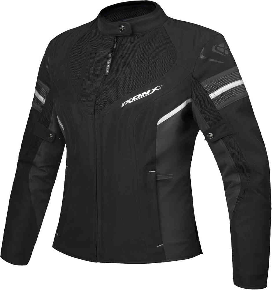 IXON ILANA EVO Moto Textil Mujer Chaqueta Negro Antracita Plata