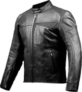IXON CRANKY AIR Hombre Moto Piel Chaqueta Negro