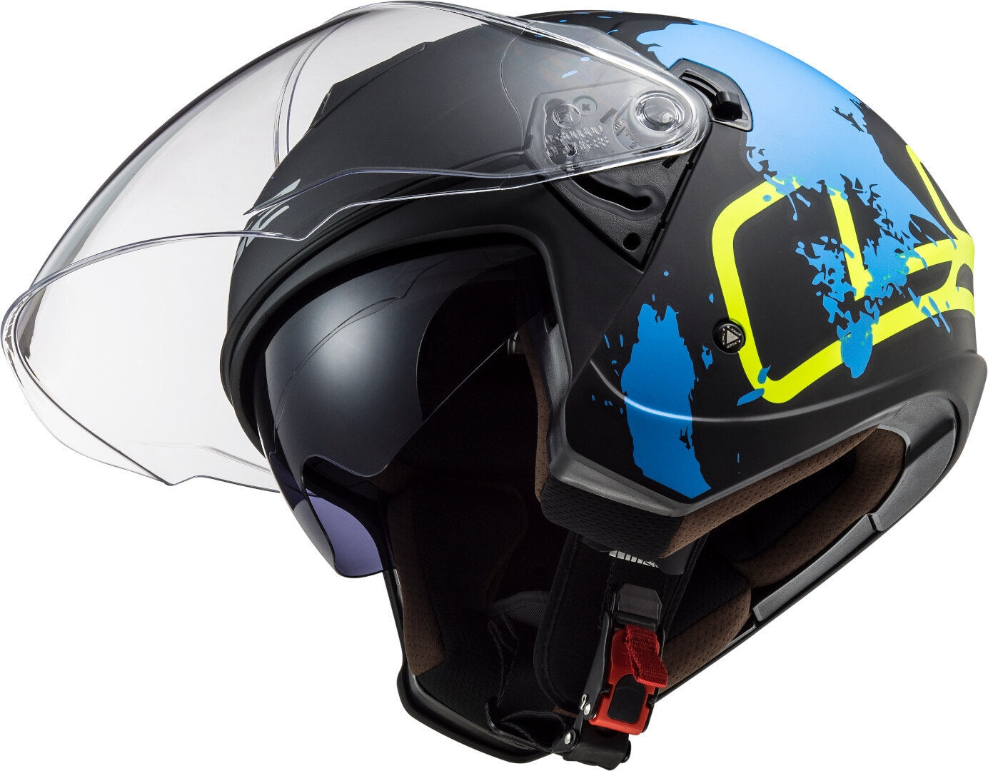 LS2 OF573 TWISTER II XOVER MATT BLACK BLUE - SECURTEX MOTOR S.L (t/a MaximoMoto)