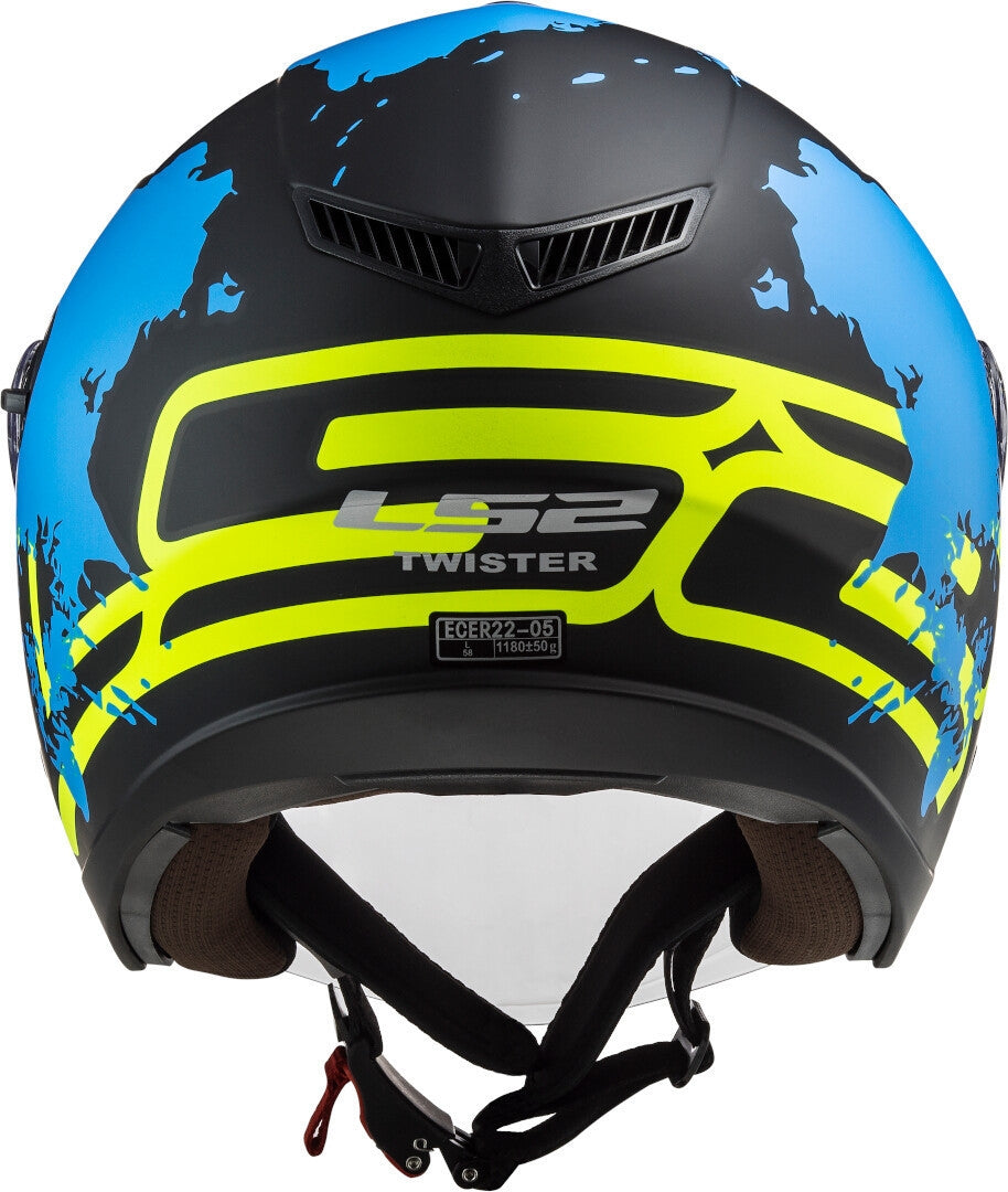 LS2 OF573 TWISTER II XOVER MATT BLACK BLUE - SECURTEX MOTOR S.L (t/a MaximoMoto)