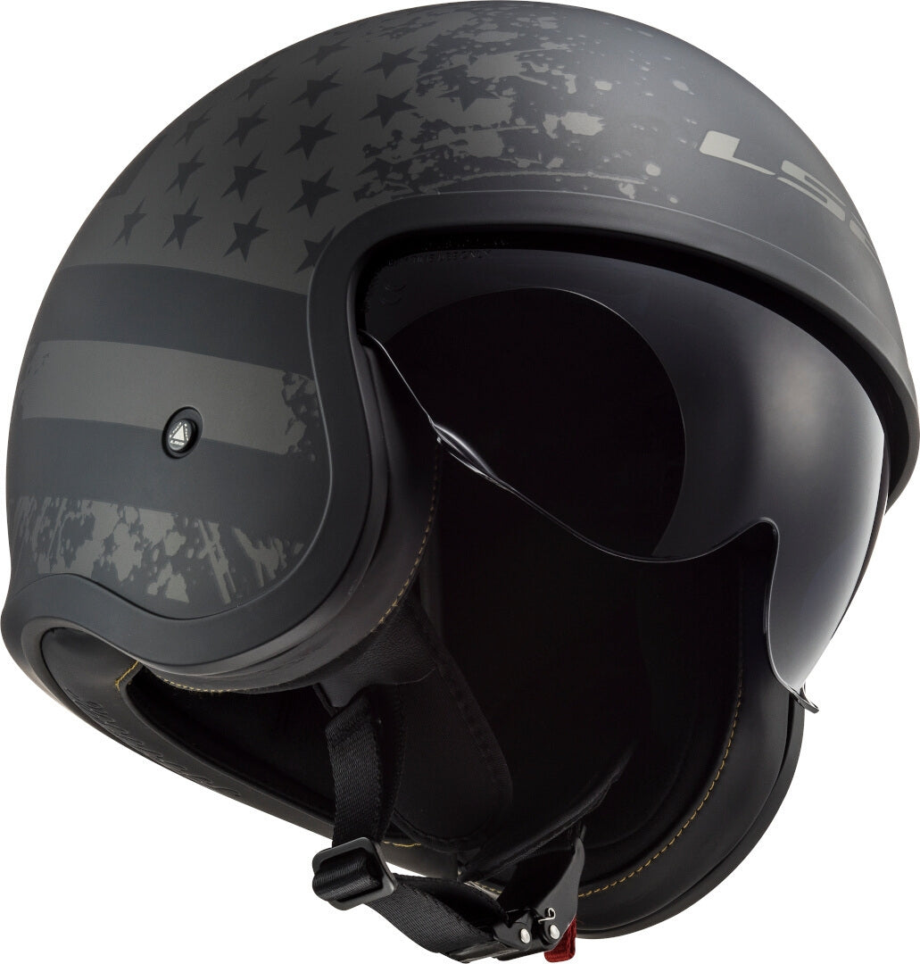 LS2 OF599 SPITFIRE BLACK FLAG - SECURTEX MOTOR S.L (t/a MaximoMoto)