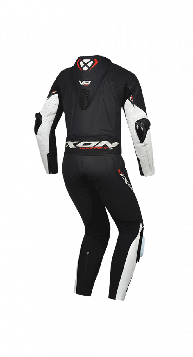 IXON VORTEX 3 DAMAS 1 PIEZA MOTO CARRERAS TRAJE DE CUERO NEGRO BLANCO