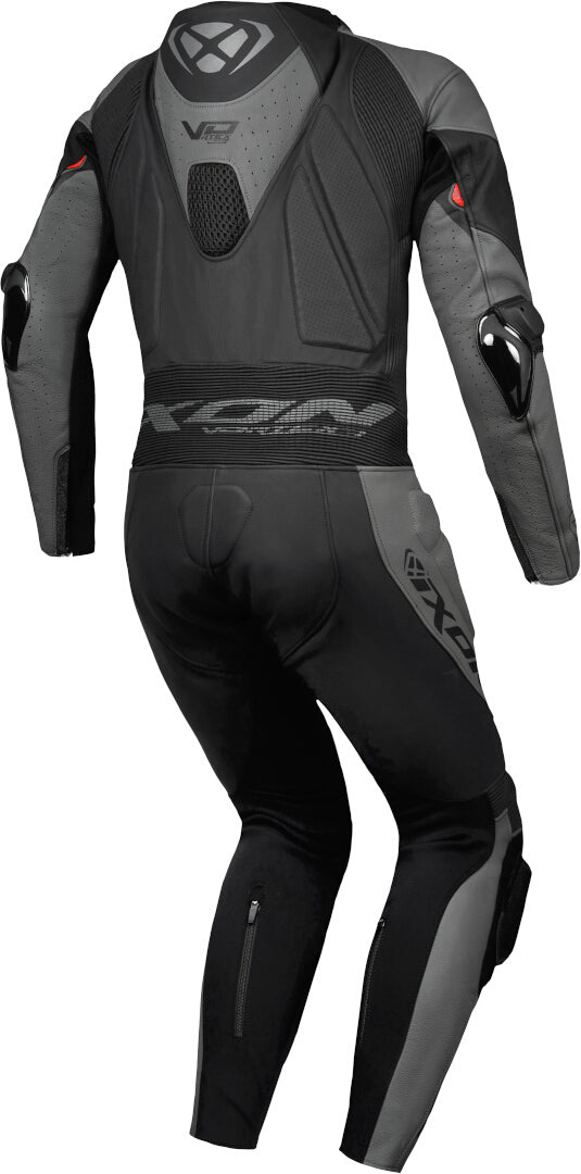 IXON VORTEX 3 HOMBRE 1 PIEZA MOTO CARRERAS TRAJE DE CUERO NEGRO GRIS