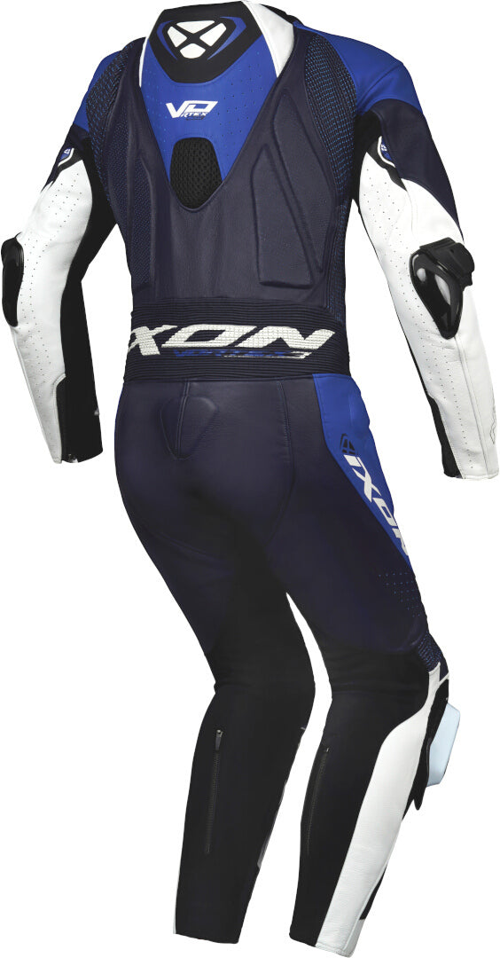 IXON VORTEX 3 HOMBRE 1 PIEZA MOTO CARRERAS TRAJE DE CUERO NEGRO AZUL BLANCO