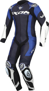 IXON VORTEX 3 HOMBRE 1 PIEZA MOTO CARRERAS TRAJE DE CUERO NEGRO AZUL BLANCO