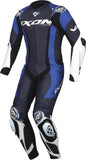 IXON VORTEX 3 HOMBRE 1 PIEZA MOTO CARRERAS TRAJE DE CUERO NEGRO AZUL BLANCO