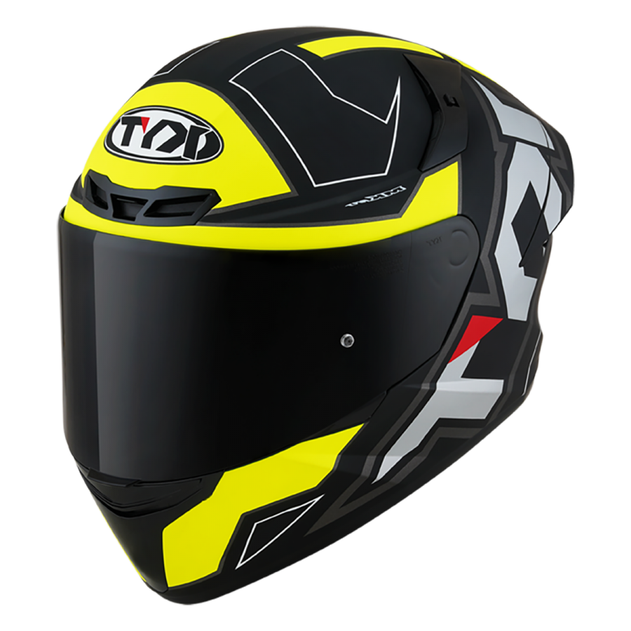 KYT- CASCOS TT-COURSE ELECTRON MATT BLACK/YELLOW - XS / NEGRO MATE/ AMARILLO