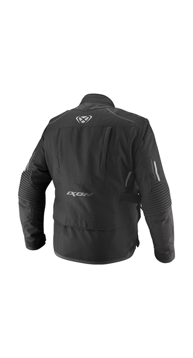 IXON Midgard C Chaqueta Textil Impermeable Motocicleta Negro