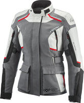 IXON MIDGARD Moto Textil Mujer Aventuras Chaqueta Gris Negro Rojo