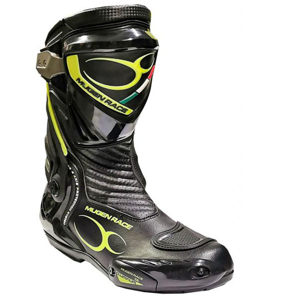 MUGENRACE Sphantom 3 Deportivas Moto Botas Negro/Fluo