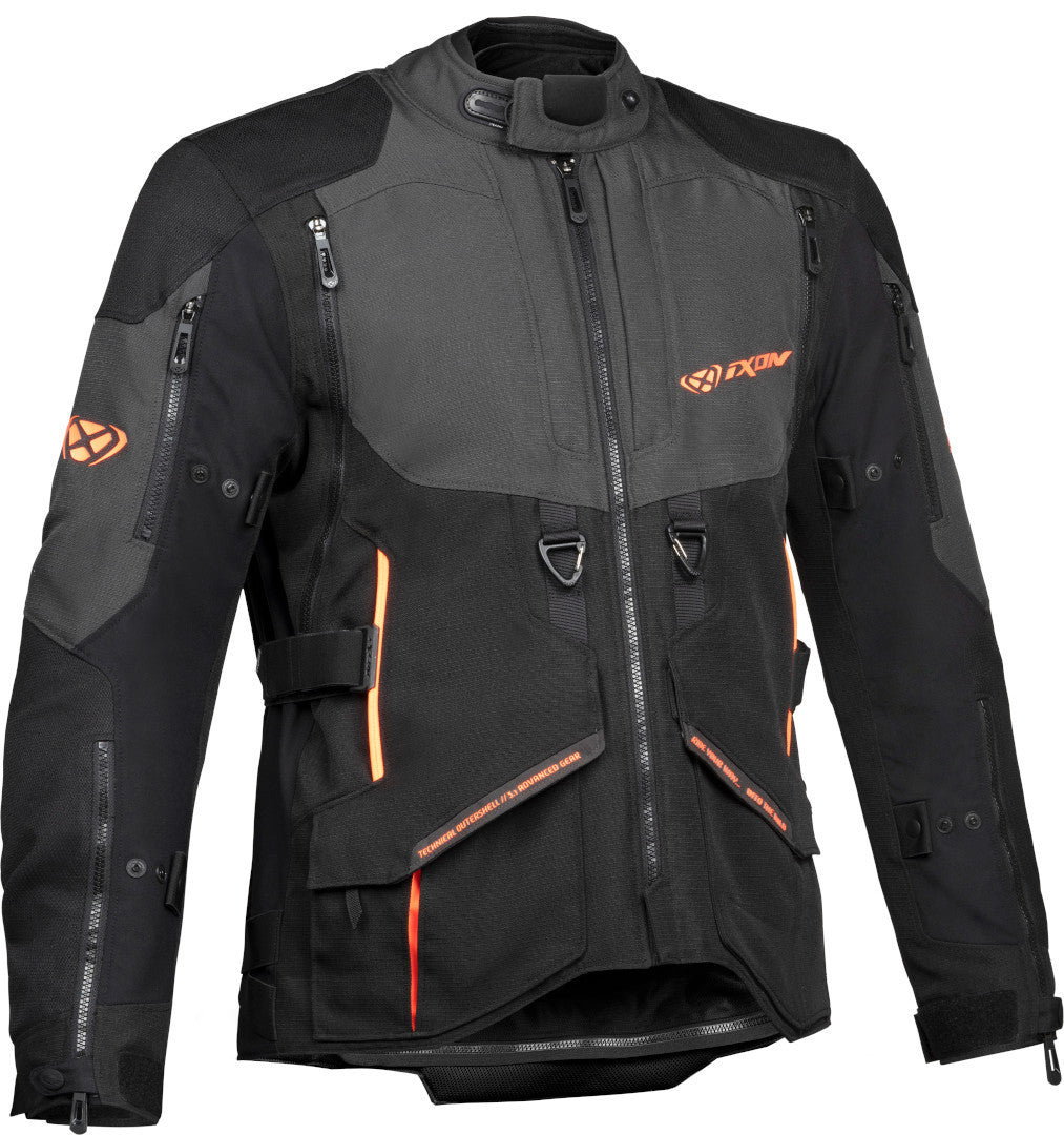 IXON RAGNAR Aventura Chaqueta Textil Moto Negro/Antracita/Naranja