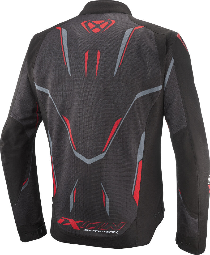 IXON DEMONIAK Verano Moto De Chaqueta Textil Negro Rojo