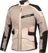 IXON M-NJORD Hombre Moto Textil Chaqueta Arena Negro Rojo