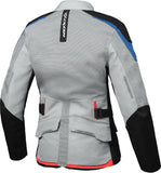 IXON M-NJORD Mujer Textil Chaqueta Gris Claro Azul Rojo Brillante