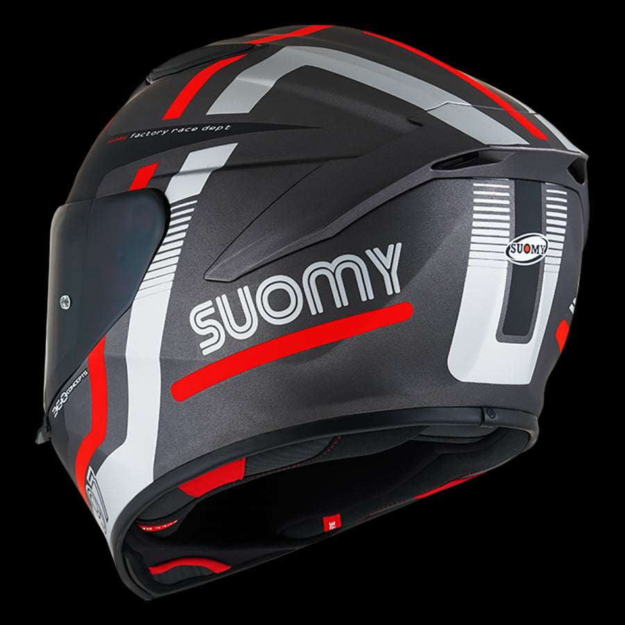 SUOMY-CASCOS TRACK-1 NINETY SEVEN MATT GUN METAL/RED E06 - SECURTEX MOTOR S.L (t/a MaximoMoto)