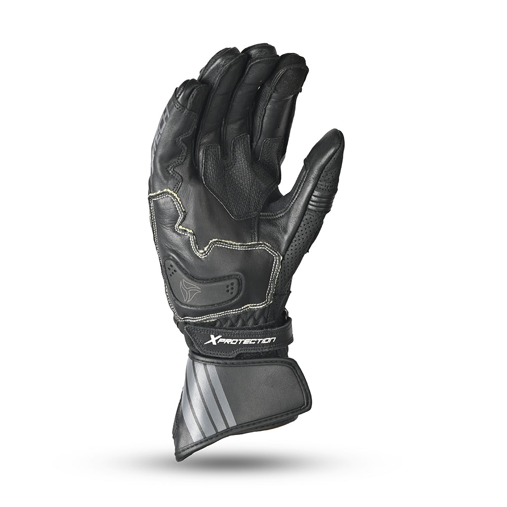 R-TECH - Guantes Piel GP Racing Negro - SECURTEX MOTOR S.L (t/a MaximoMoto)