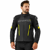 SHIMA SOLID 2.0 CHAQUETA TEXTIL DE MOTO HOMBRE NEGRO AMARILLO