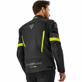 SHIMA SOLID 2.0 CHAQUETA TEXTIL DE MOTO HOMBRE NEGRO AMARILLO