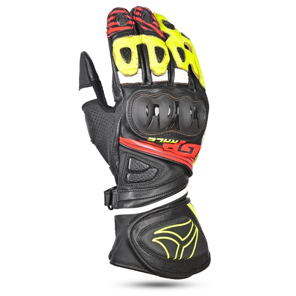 R-TECH - Guantes Piel GP Racing Negro/Amarillo - SECURTEX MOTOR S.L (t/a MaximoMoto)