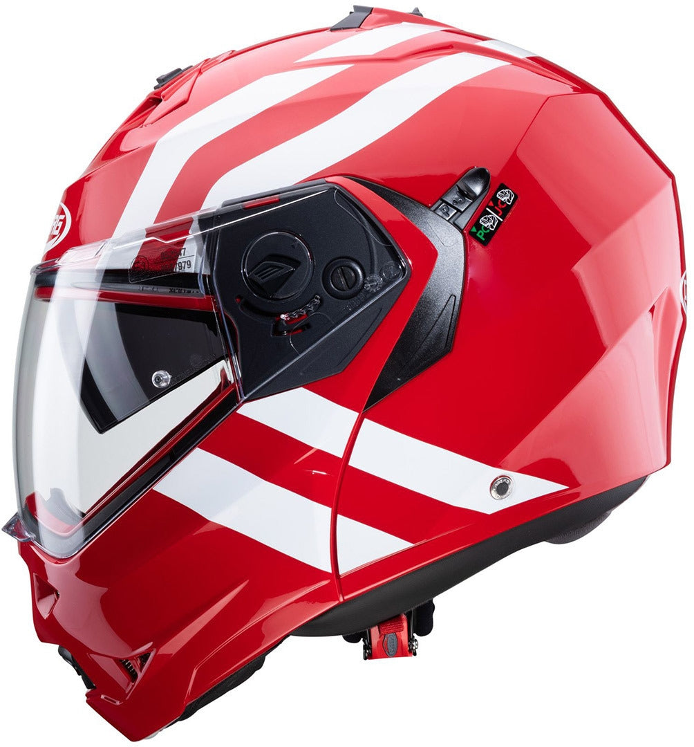 CABERG-CASCO DUKE 2 SUPERLEGEND RED/WHITE - SECURTEX MOTOR S.L (t/a MaximoMoto)
