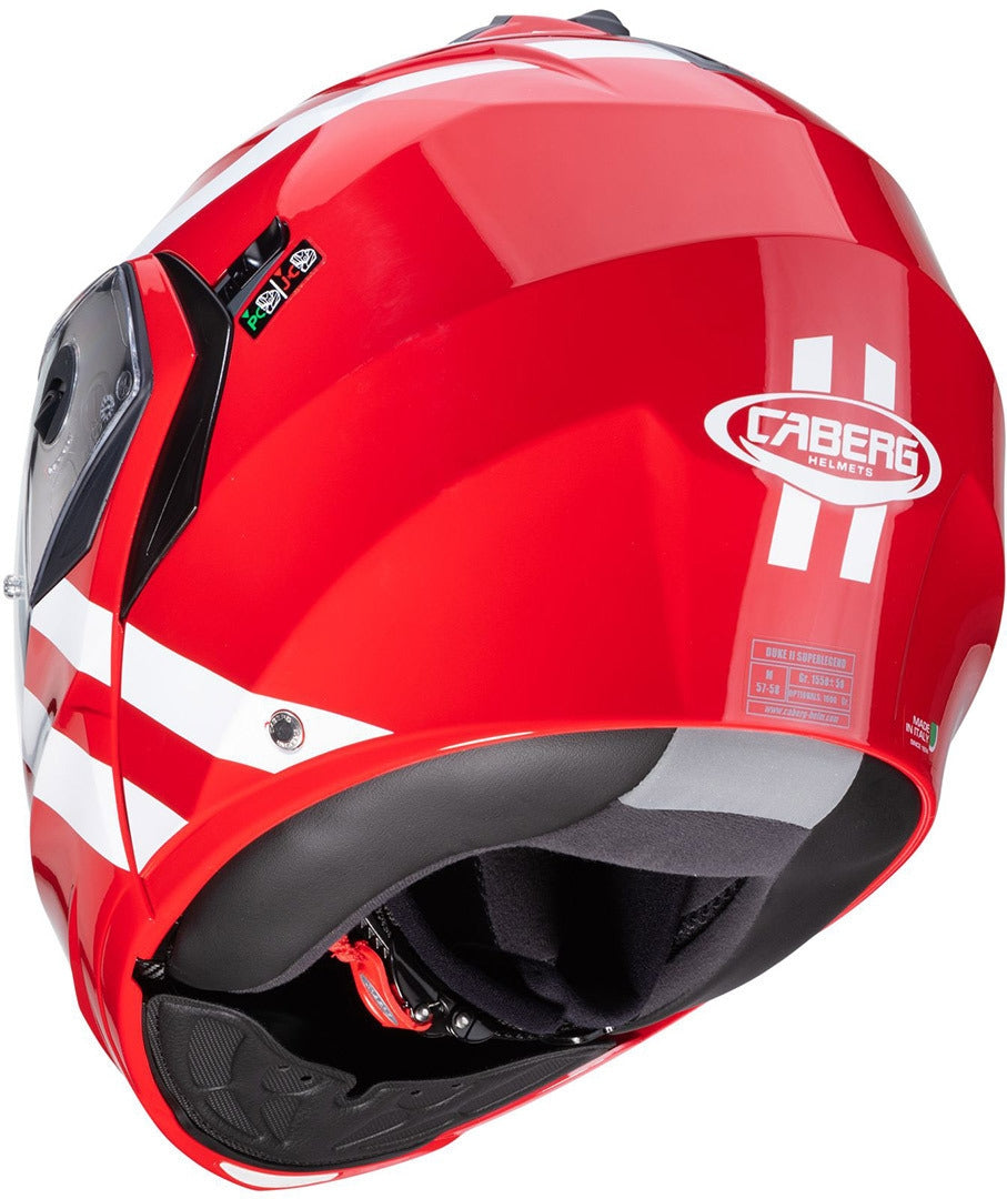 CABERG-CASCO DUKE 2 SUPERLEGEND RED/WHITE - SECURTEX MOTOR S.L (t/a MaximoMoto)