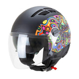 CGM 116X AIR CITY CASCO JET DE MOTO NEGRO AZUL VERDE