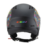 CGM 116X AIR CITY CASCO JET DE MOTO NEGRO AZUL VERDE