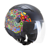 CGM 116X AIR CITY CASCO JET DE MOTO NEGRO AZUL VERDE