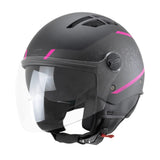 CGM 116X AIR CITY CASCO JET DE MOTO NEGRO FUCSIA