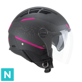 CGM 116X AIR CITY CASCO JET DE MOTO NEGRO FUCSIA
