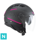 CGM 116X AIR CITY CASCO JET DE MOTO NEGRO FUCSIA