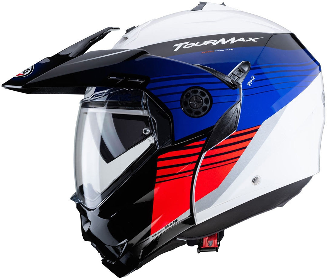 CABERG-Casco Tourmax Titan WHITE/BLUE/RED - SECURTEX MOTOR S.L (t/a MaximoMoto)