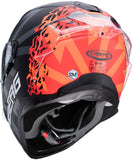 CABERG-Casco DRIFT EVO STORM MATT BLACK/RED FLUO/ORANGE FLUO - SECURTEX MOTOR S.L (t/a MaximoMoto)