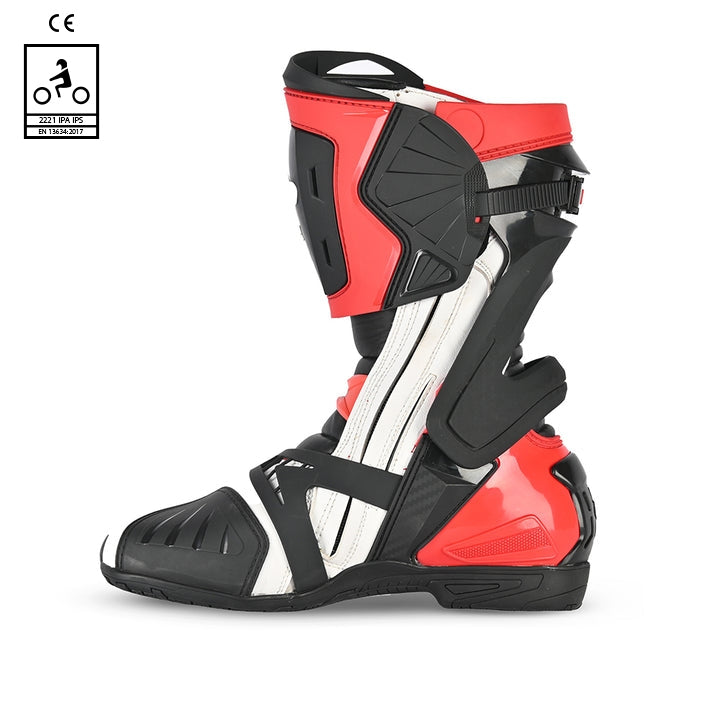 BELA - Botas Piel Race Pro (R-6) Blanco/Negro/Rojo - SECURTEX MOTOR S.L (t/a MaximoMoto)