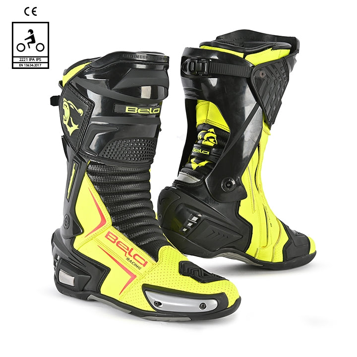 BELA - Botas Piel Speedo 2.0 Negro/Amarillo Fluor - SECURTEX MOTOR S.L (t/a MaximoMoto)