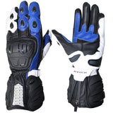 R-TECH - Guante Piel Hawk Negro/Azul